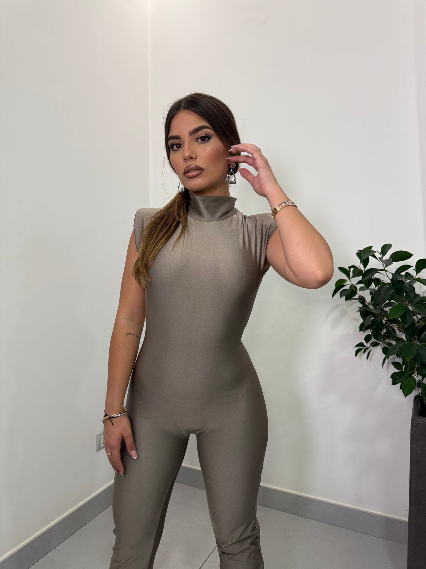 JUMPSUIT AMI tortora 11301