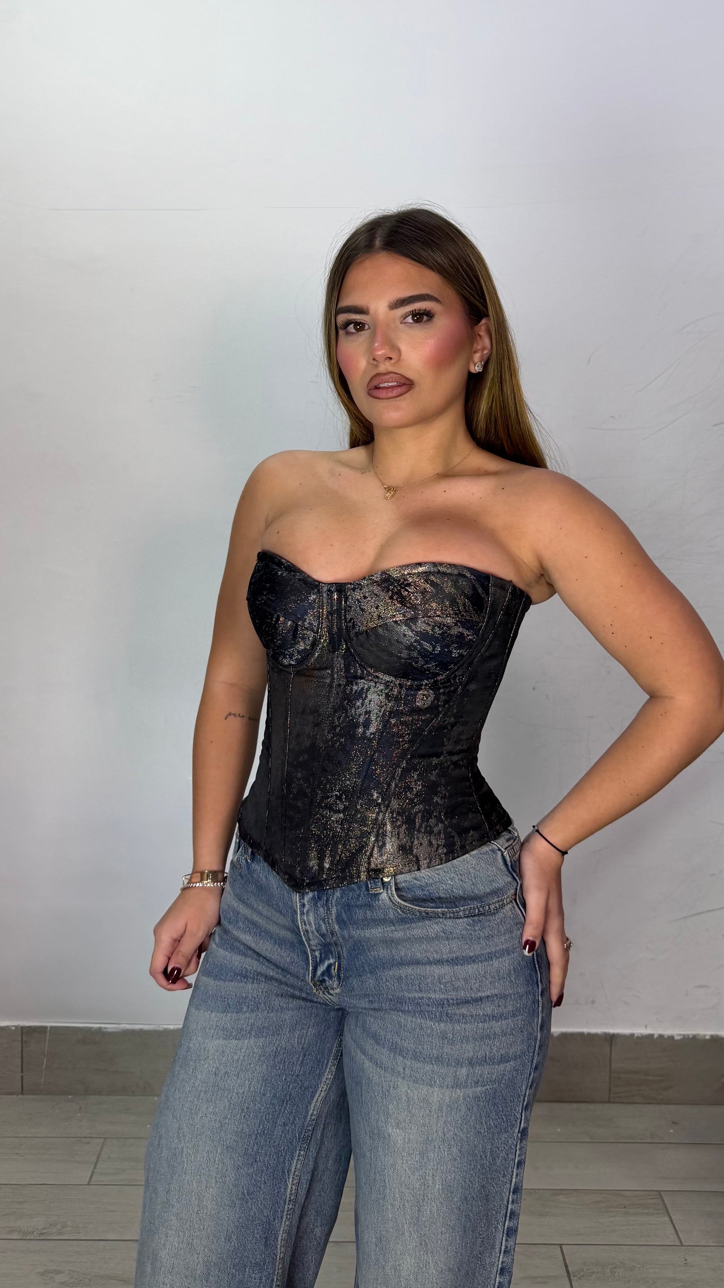 Corsetto Francesca Marmorizzato Blu 3237