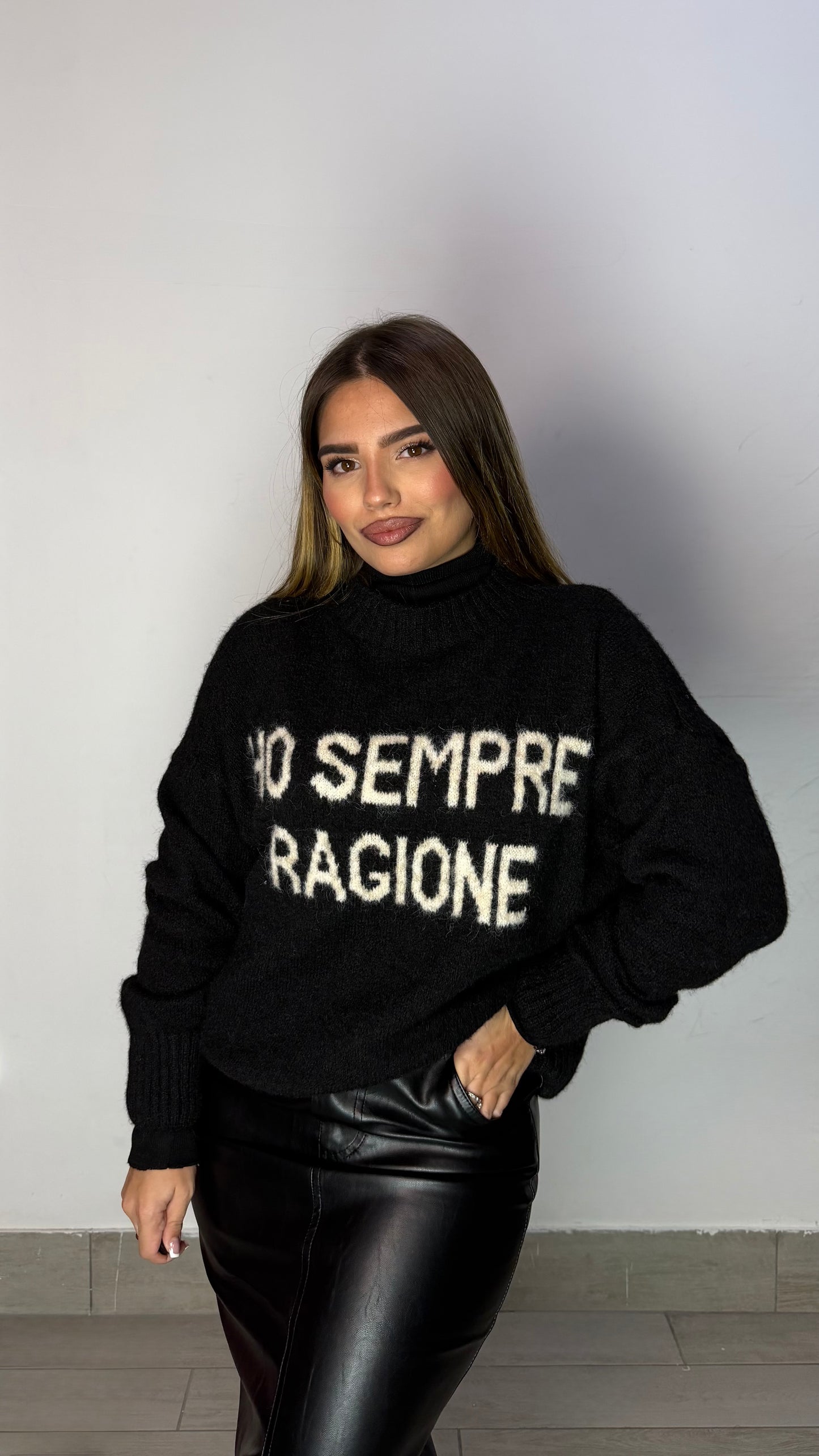 Maglioncino Ho Sempre Ragione Nero 3071