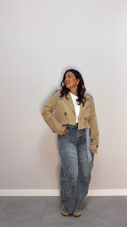 Trench Crop Beige AGB5904