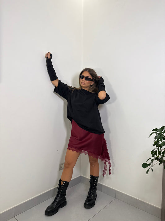 Gonna Mini romance bordeaux 14287