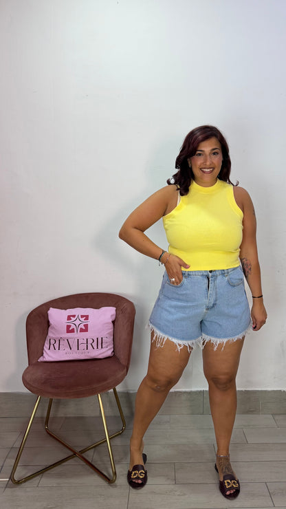 Pantaloncino Alice lavaggio chiaro in Denim 66887