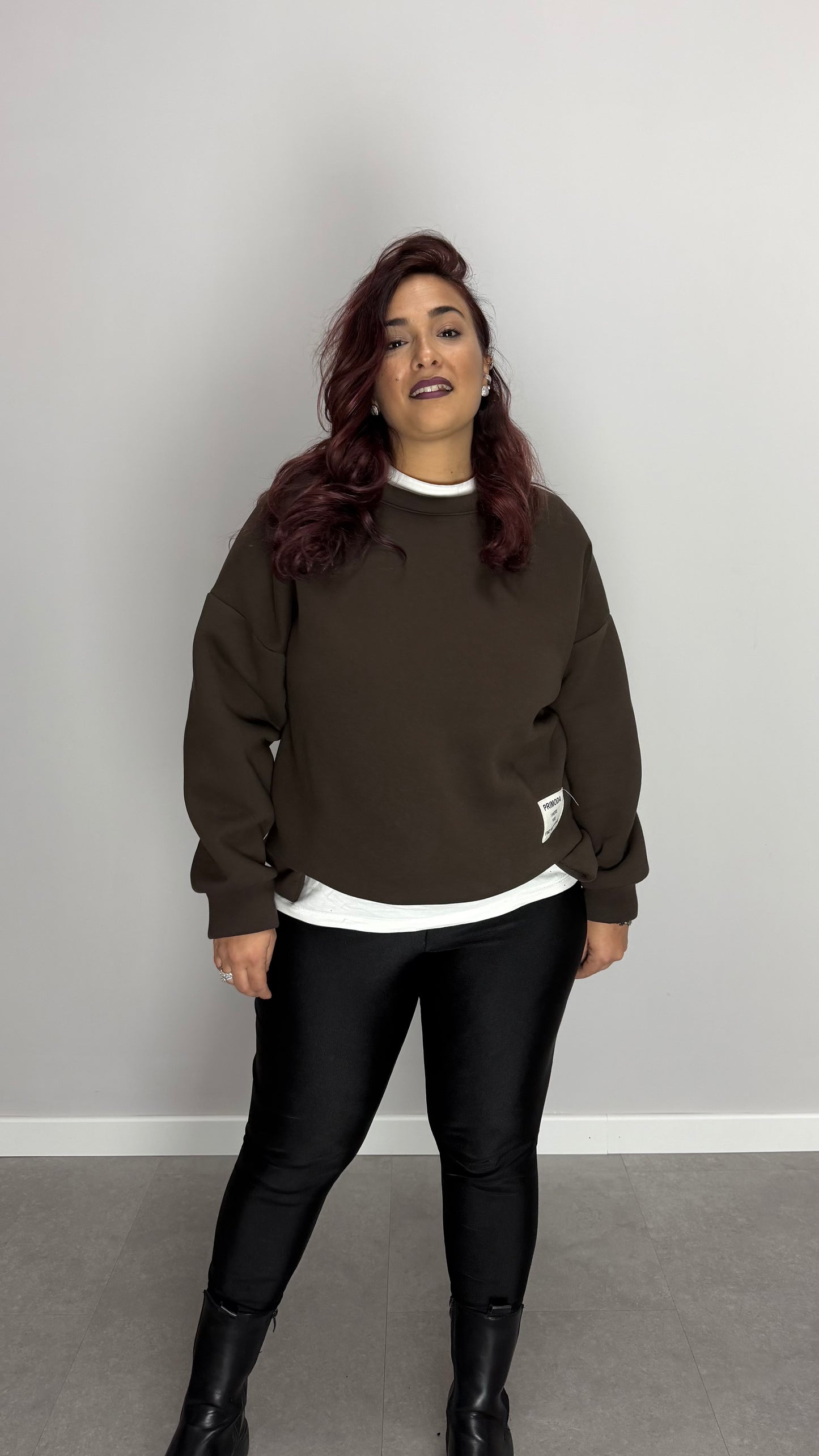 Felpa Mia Felpata Marrone FMF44