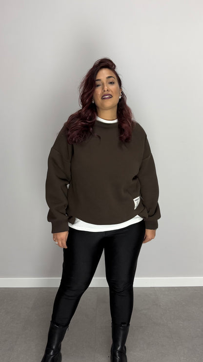 Felpa Mia Felpata Marrone FMF44