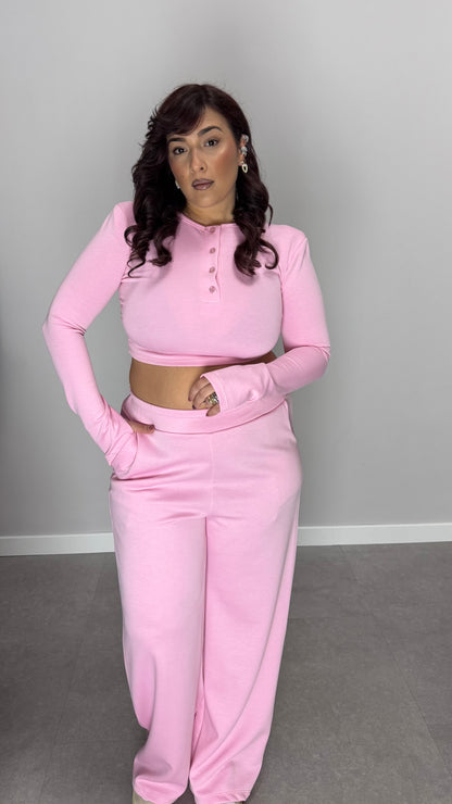 Coordinato Sis in tuta Rosa con guantino e spallina FF44