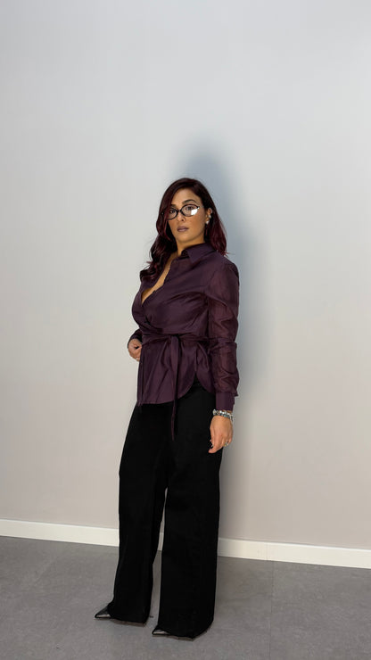 Camicia Lea con fusciacca Prugna Mar66635