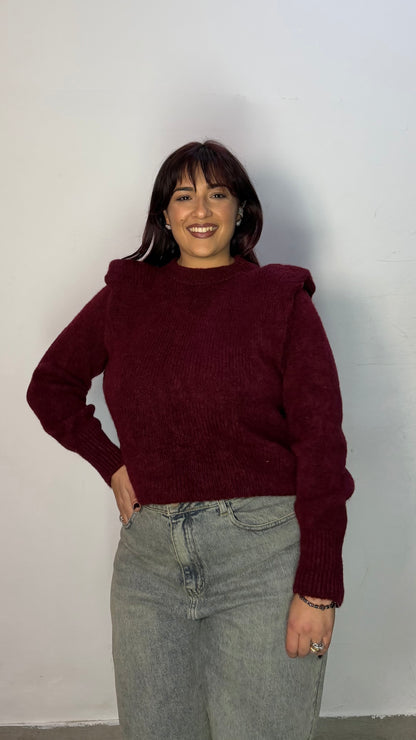 Maglioncino Tessa Bordeaux con spallina 3101