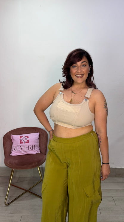 Top Salopette Crop Beige 0010