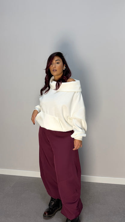 Felpa Perla Bianca Felpata 97037