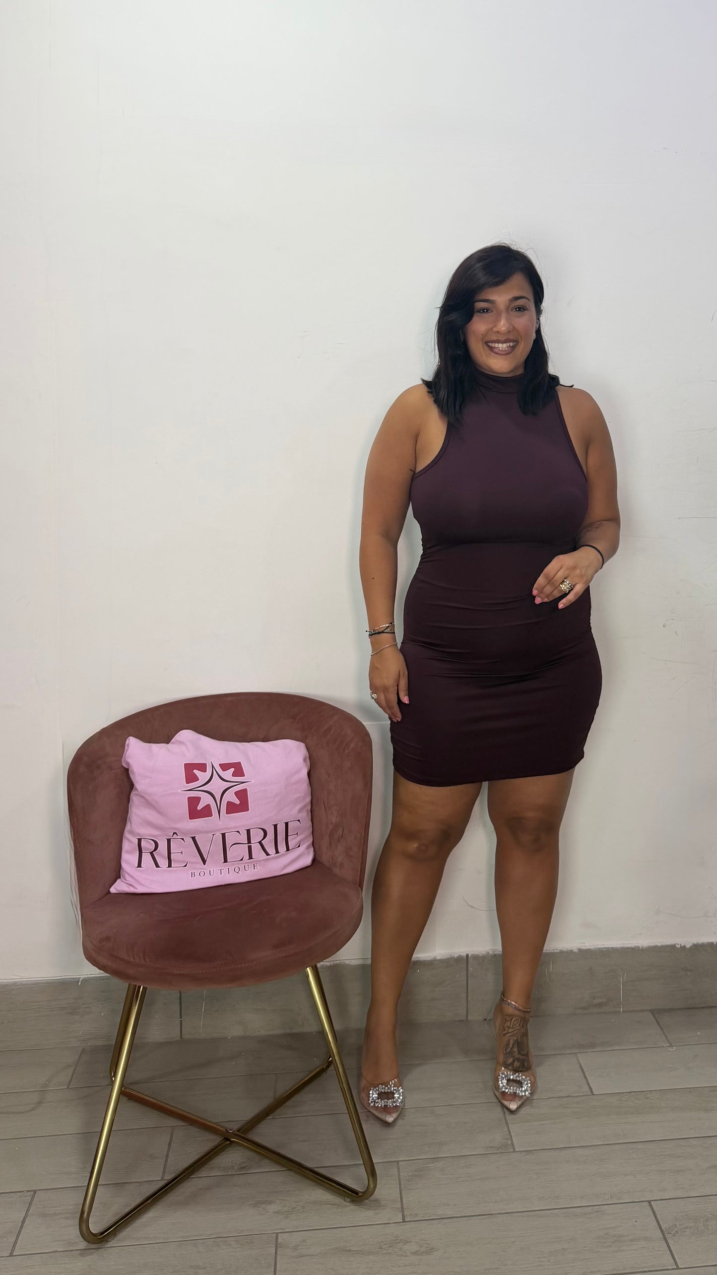 Dress Valeria Prugna in Lycra VL44