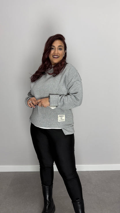 Felpa Mia Felpata Grigia FMF44