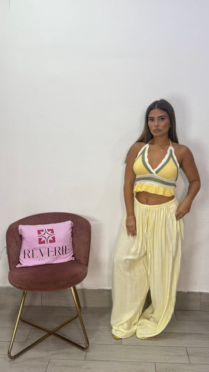 Pantalone Oasi Giallo in tessuto 9297