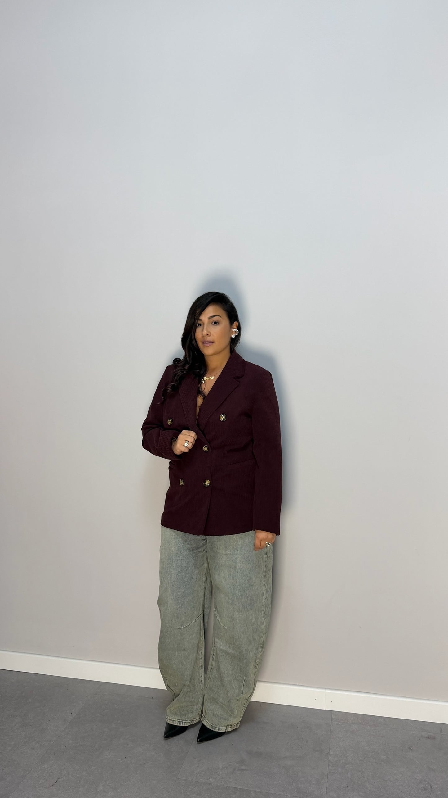 Giacca Cordelia in velluto Bordeaux 251017