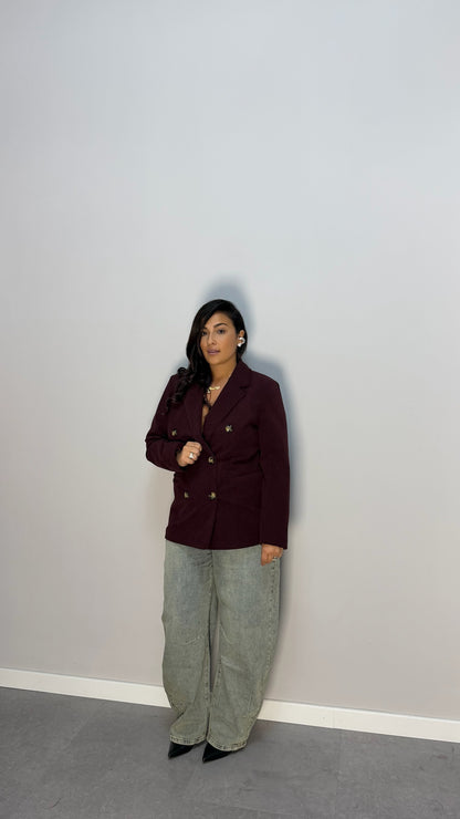 Giacca Cordelia in velluto Bordeaux 251017