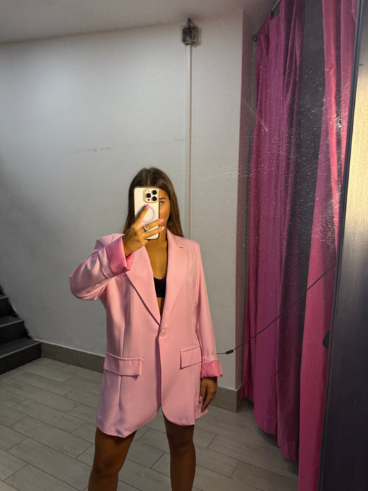 giacca monopetto  rosa m11035